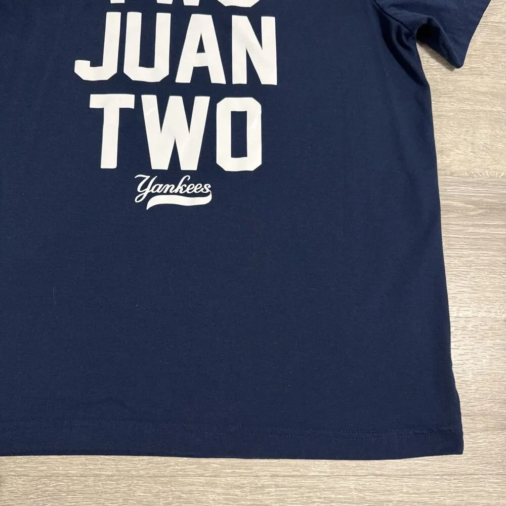 Juan Soto Shirt New York Yankees Two Juan Two Men's Blue Large 65% Polyester